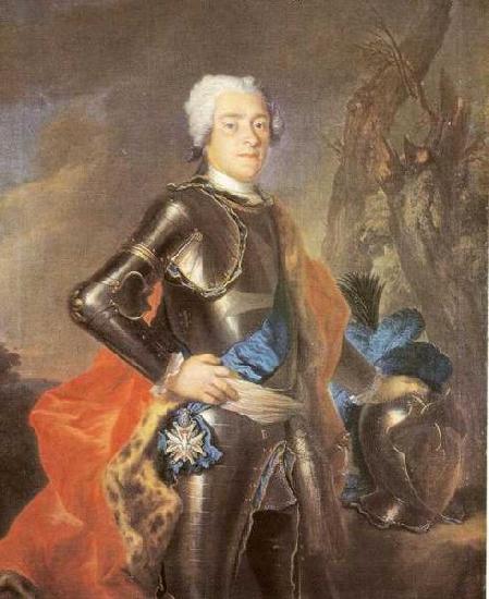 Louis de Silvestre Portrait of Johann Georg, Chevalier de Saxe oil painting picture